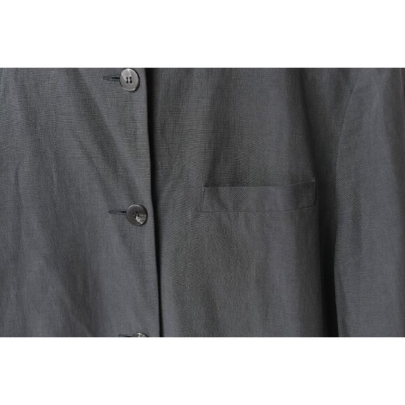 J. Jill Kaftan Jacket Silk Linen Blend Sz 8 Oversized Tunic Shacket Blazer - Picture 6 of 12